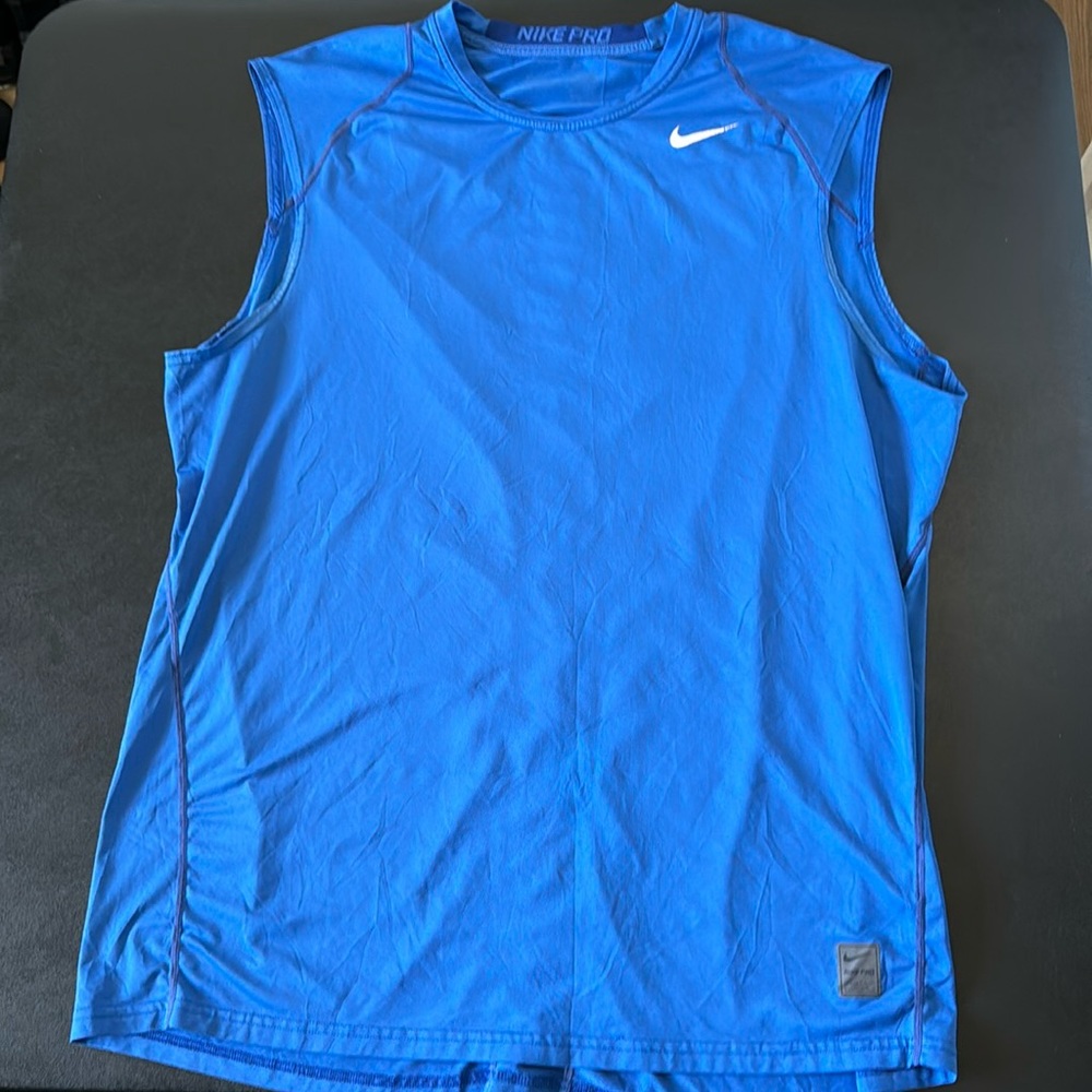 Blue 2XL Nike Pro DRI-FIT Cutoff Shirt